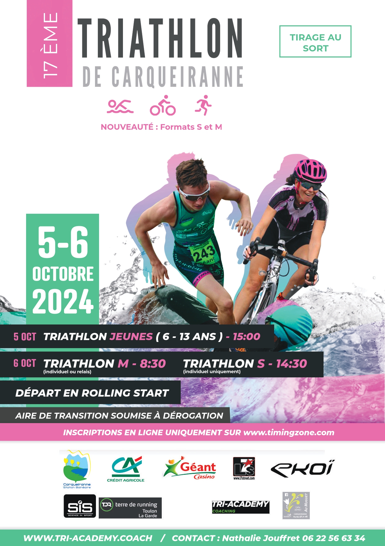 Affiche triathlon Carqueiranne 2022